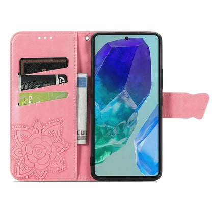For Samsung Galaxy S24 FE Case PU Leather Wallet Phone Cover Butterfly Pattern