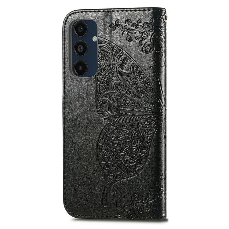 For Samsung Galaxy S24 FE Case PU Leather Wallet Phone Cover Butterfly Pattern
