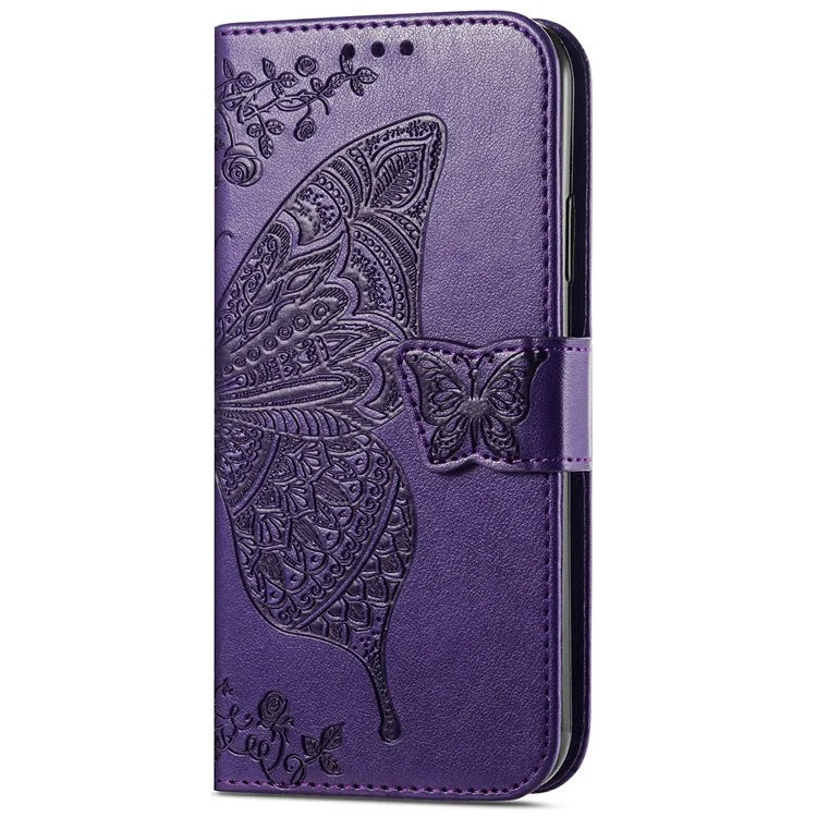 For Samsung Galaxy S24 FE Case PU Leather Wallet Phone Cover Butterfly Pattern