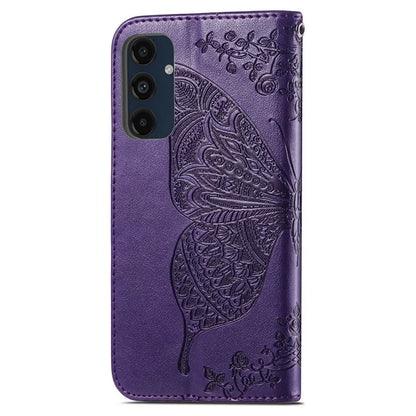 For Samsung Galaxy S24 FE Case PU Leather Wallet Phone Cover Butterfly Pattern