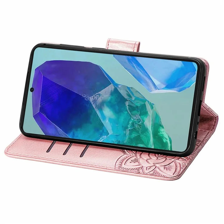 For Samsung Galaxy S24 FE Case PU Leather Wallet Phone Cover Butterfly Pattern