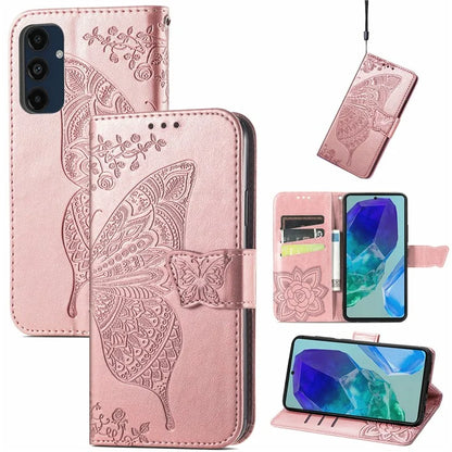 For Samsung Galaxy S24 FE Case PU Leather Wallet Phone Cover Butterfly Pattern