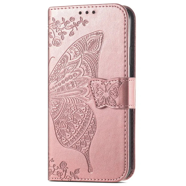 For Samsung Galaxy S24 FE Case PU Leather Wallet Phone Cover Butterfly Pattern