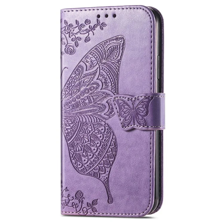 For Samsung Galaxy S24 FE Case PU Leather Wallet Phone Cover Butterfly Pattern