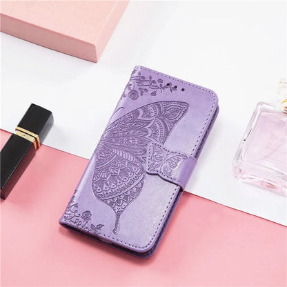 For Samsung Galaxy S24 FE Case PU Leather Wallet Phone Cover Butterfly Pattern