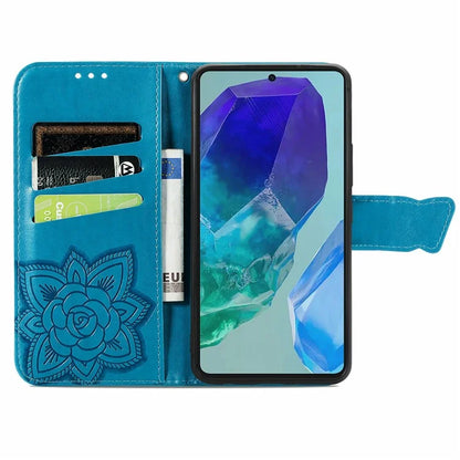 For Samsung Galaxy S24 FE Case PU Leather Wallet Phone Cover Butterfly Pattern