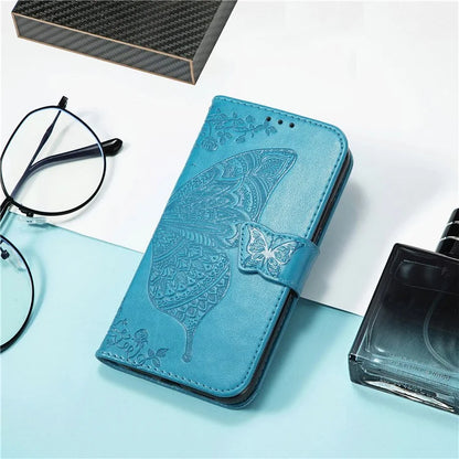 For Samsung Galaxy S24 FE Case PU Leather Wallet Phone Cover Butterfly Pattern