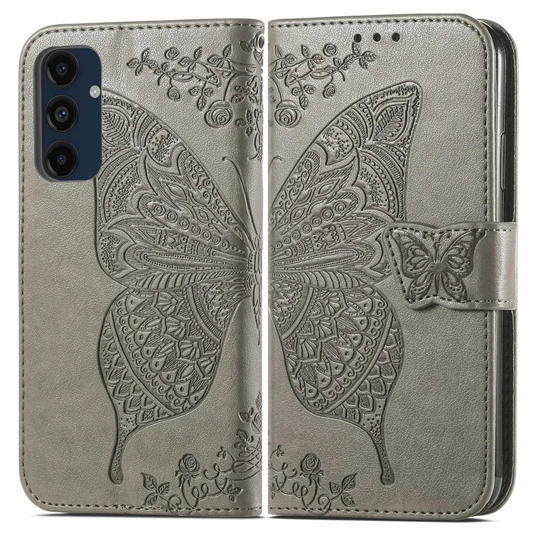 For Samsung Galaxy S24 FE Case PU Leather Wallet Phone Cover Butterfly Pattern