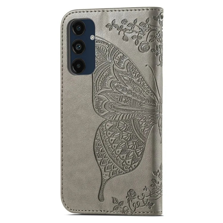 For Samsung Galaxy S24 FE Case PU Leather Wallet Phone Cover Butterfly Pattern