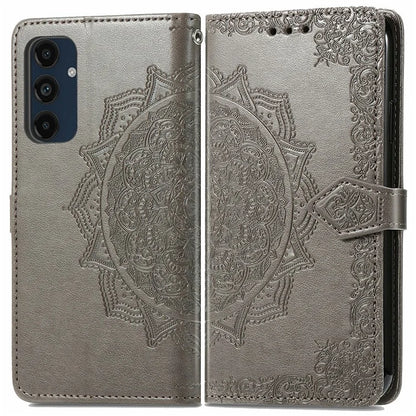 For Samsung Galaxy S24 FE Case Mandala Embossed Design Leather Wallet Phone Cover