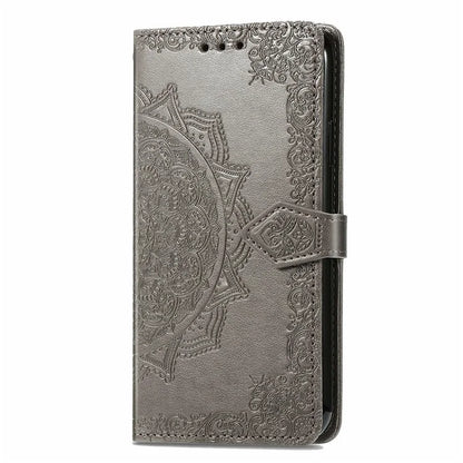 For Samsung Galaxy S24 FE Case Mandala Embossed Design Leather Wallet Phone Cover