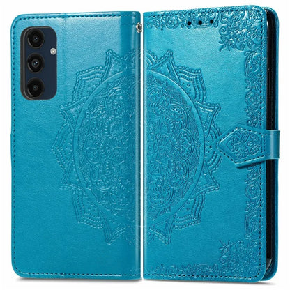 For Samsung Galaxy S24 FE Case Mandala Embossed Design Leather Wallet Phone Cover