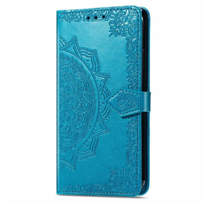 For Samsung Galaxy S24 FE Case Mandala Embossed Design Leather Wallet Phone Cover