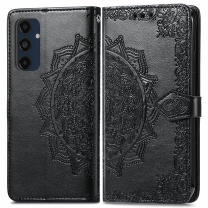 For Samsung Galaxy S24 FE Case Mandala Embossed Design Leather Wallet Phone Cover
