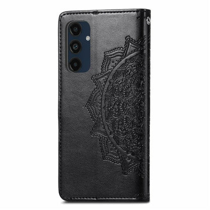 For Samsung Galaxy S24 FE Case Mandala Embossed Design Leather Wallet Phone Cover