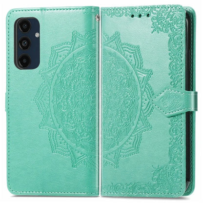 For Samsung Galaxy S24 FE Case Mandala Embossed Design Leather Wallet Phone Cover