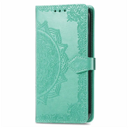 For Samsung Galaxy S24 FE Case Mandala Embossed Design Leather Wallet Phone Cover