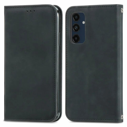 For Samsung Galaxy S24 FE Case Skin Touch Feeling Leather Wallet Phone Cover Magnetic Absorption