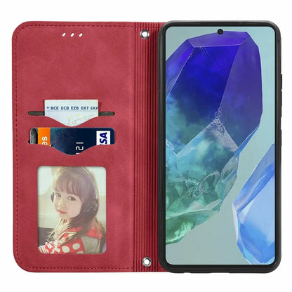 For Samsung Galaxy S24 FE Case Skin Touch Feeling Leather Wallet Phone Cover Magnetic Absorption
