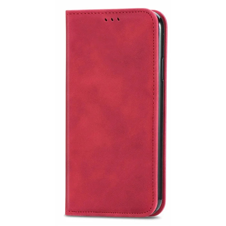 For Samsung Galaxy S24 FE Case Skin Touch Feeling Leather Wallet Phone Cover Magnetic Absorption