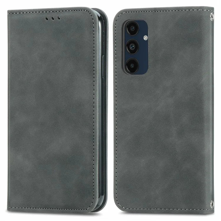 For Samsung Galaxy S24 FE Case Skin Touch Feeling Leather Wallet Phone Cover Magnetic Absorption