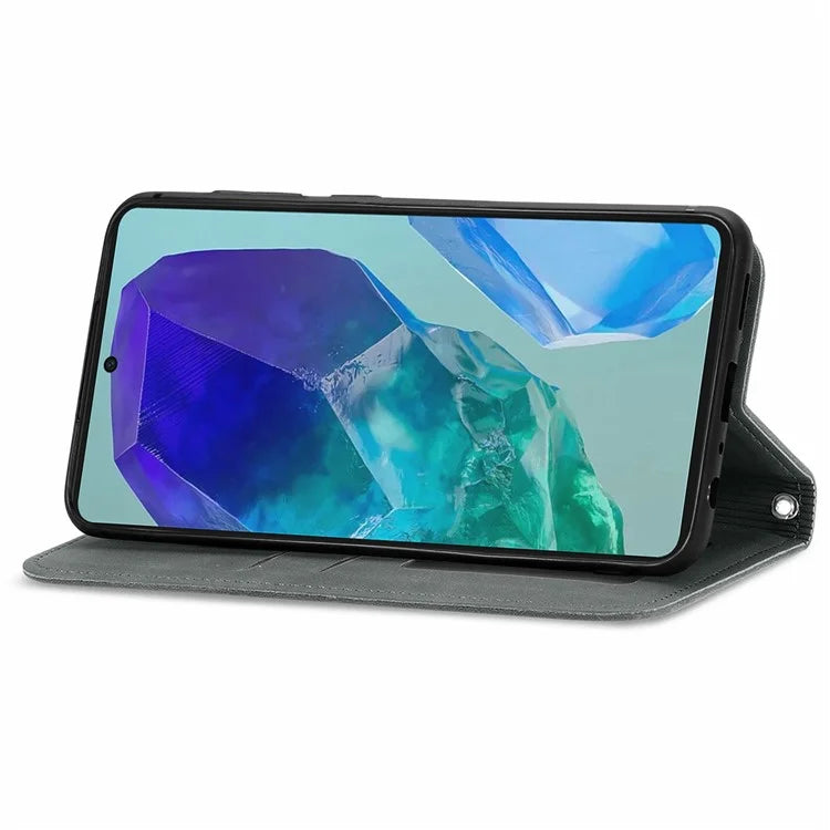 For Samsung Galaxy S24 FE Case Skin Touch Feeling Leather Wallet Phone Cover Magnetic Absorption