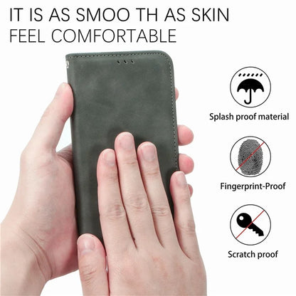 For Samsung Galaxy S24 FE Case Skin Touch Feeling Leather Wallet Phone Cover Magnetic Absorption