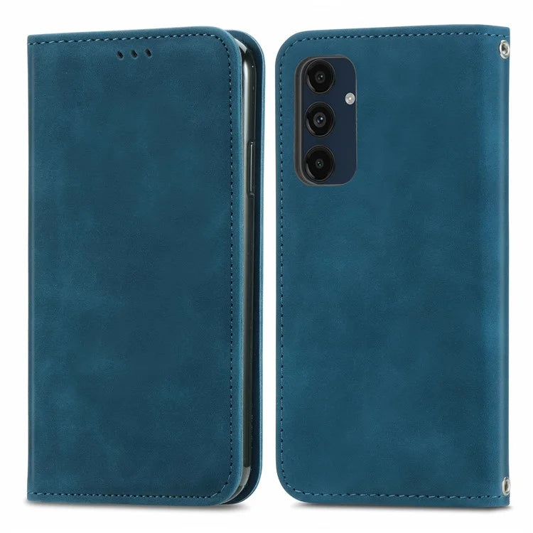 For Samsung Galaxy S24 FE Case Skin Touch Feeling Leather Wallet Phone Cover Magnetic Absorption