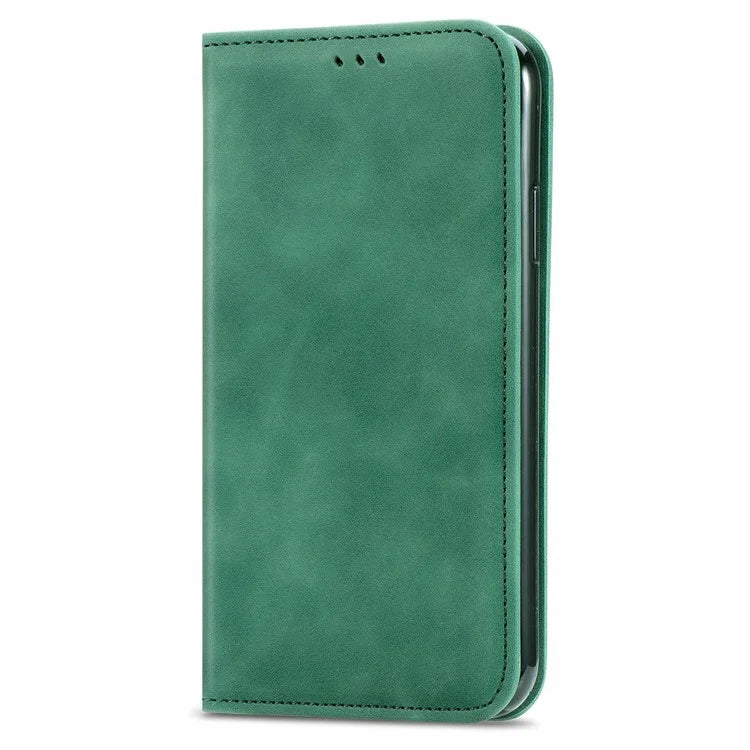 For Samsung Galaxy S24 FE Case Skin Touch Feeling Leather Wallet Phone Cover Magnetic Absorption
