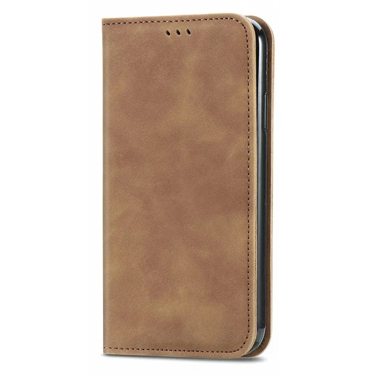 For Samsung Galaxy S24 FE Case Skin Touch Feeling Leather Wallet Phone Cover Magnetic Absorption