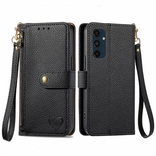 For Samsung Galaxy S24 FE Case RFID Blocking Zipper Pocket Leather Wallet Phone Cover