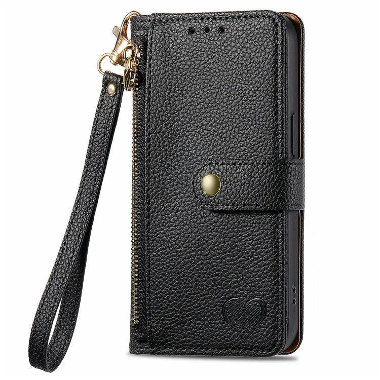 For Samsung Galaxy S24 FE Case RFID Blocking Zipper Pocket Leather Wallet Phone Cover