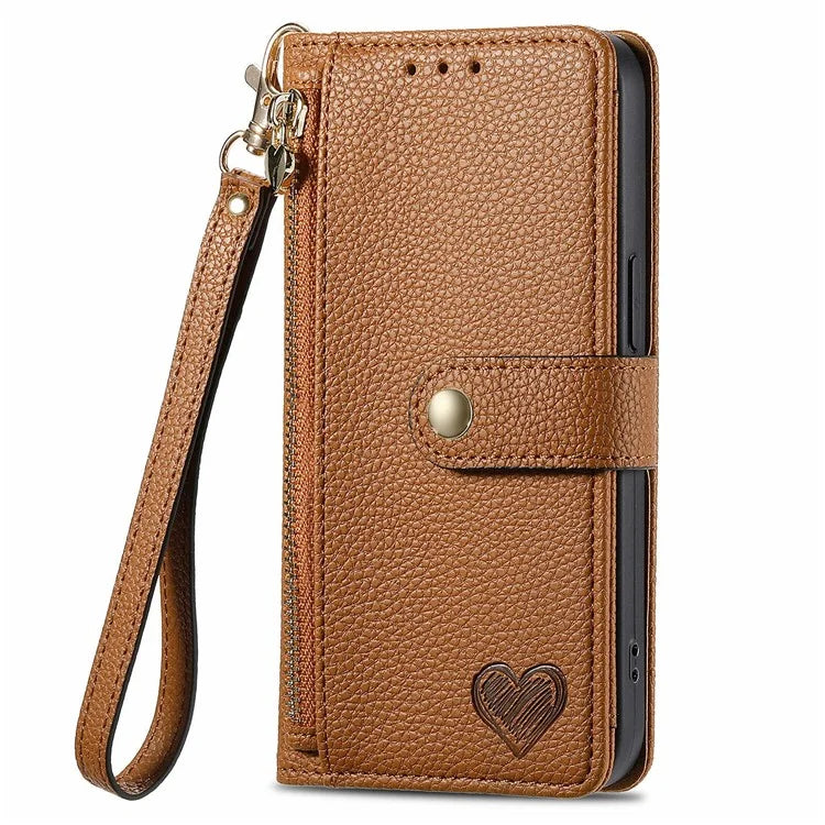 For Samsung Galaxy S24 FE Case RFID Blocking Zipper Pocket Leather Wallet Phone Cover