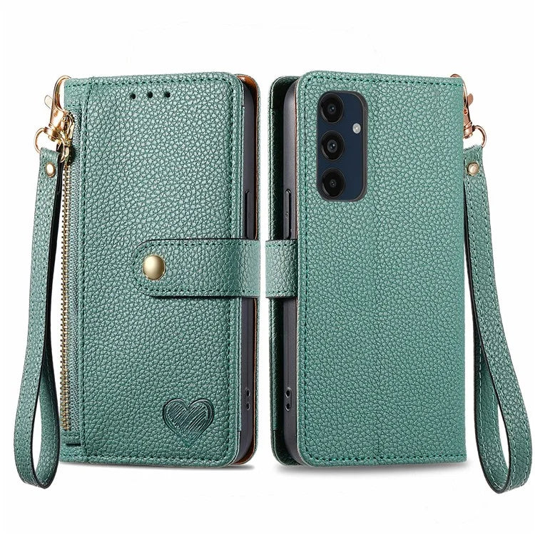 For Samsung Galaxy S24 FE Case RFID Blocking Zipper Pocket Leather Wallet Phone Cover