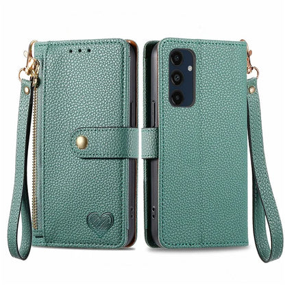 For Samsung Galaxy S24 FE Case RFID Blocking Zipper Pocket Leather Wallet Phone Cover