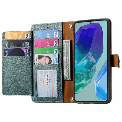 For Samsung Galaxy S24 FE Case RFID Blocking Zipper Pocket Leather Wallet Phone Cover