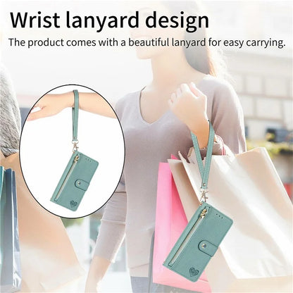 For Samsung Galaxy S24 FE Case RFID Blocking Zipper Pocket Leather Wallet Phone Cover