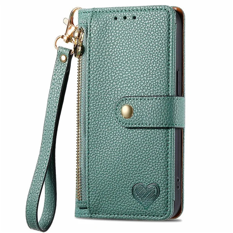 For Samsung Galaxy S24 FE Case RFID Blocking Zipper Pocket Leather Wallet Phone Cover