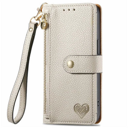 For Samsung Galaxy S24 FE Case RFID Blocking Zipper Pocket Leather Wallet Phone Cover