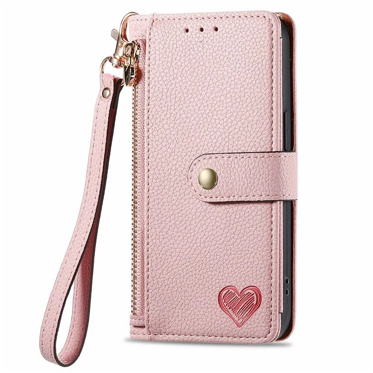 For Samsung Galaxy S24 FE Case RFID Blocking Zipper Pocket Leather Wallet Phone Cover