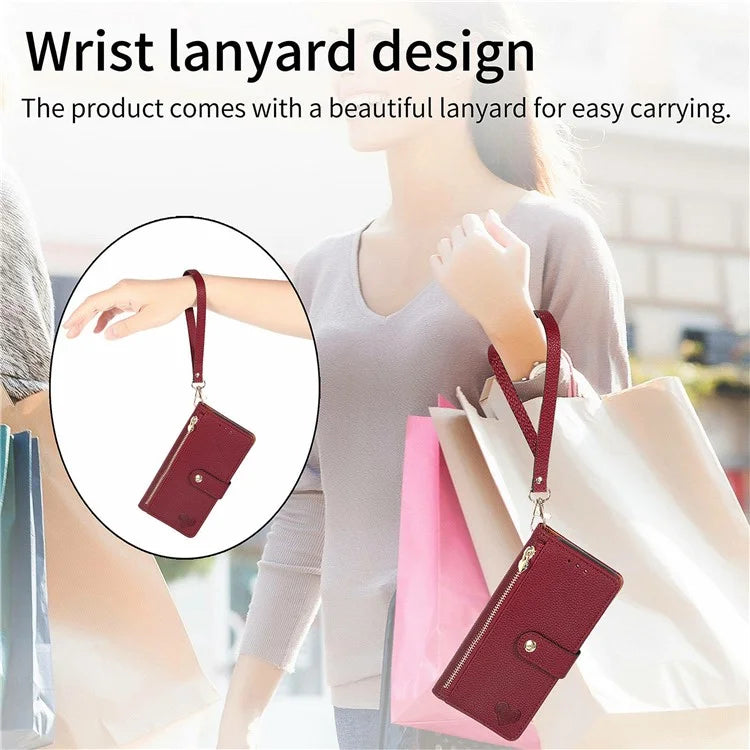 For Samsung Galaxy S24 FE Case RFID Blocking Zipper Pocket Leather Wallet Phone Cover