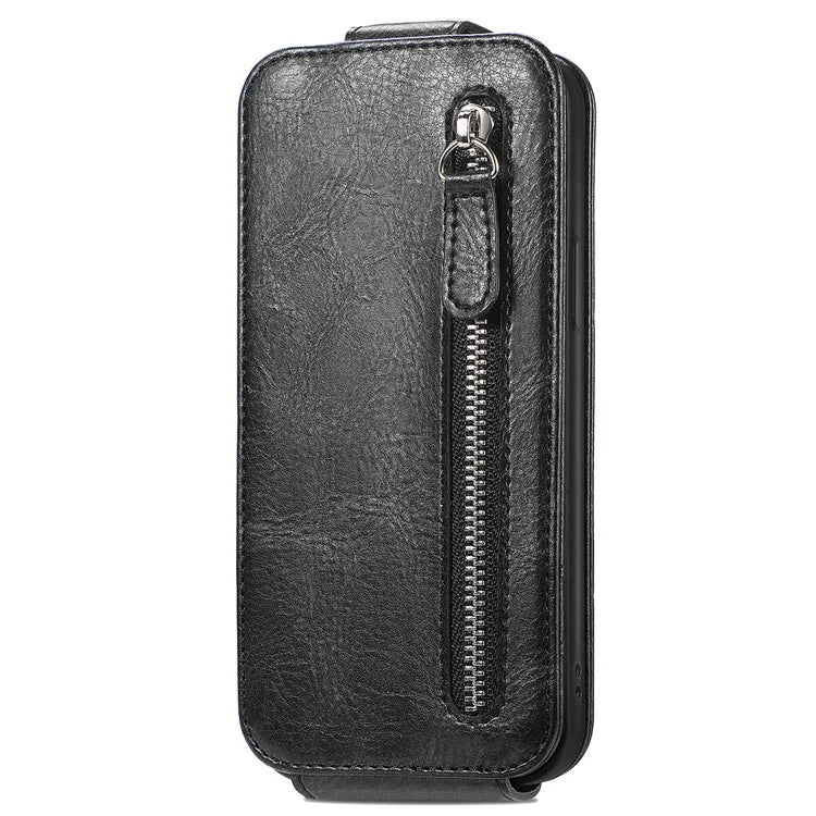 For Samsung Galaxy S24 FE Case Zipper Wallet Phone Leather Cover Vertical Flip Closing