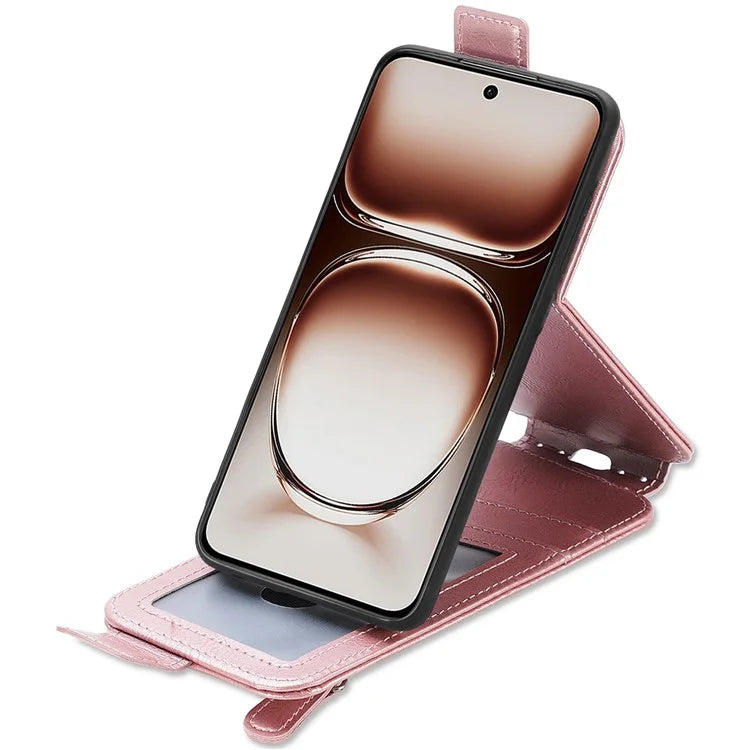 For Samsung Galaxy S24 FE Case Zipper Wallet Phone Leather Cover Vertical Flip Closing