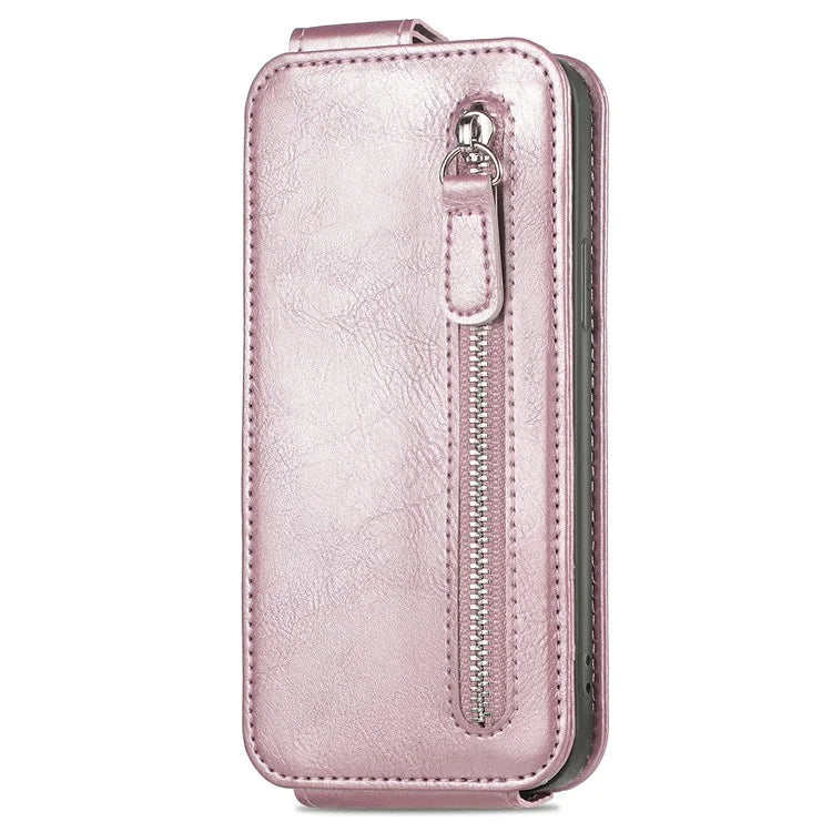 For Samsung Galaxy S24 FE Case Zipper Wallet Phone Leather Cover Vertical Flip Closing