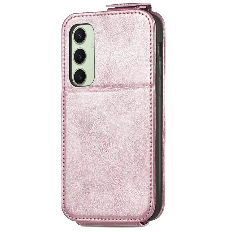 For Samsung Galaxy S24 FE Case Zipper Wallet Phone Leather Cover Vertical Flip Closing