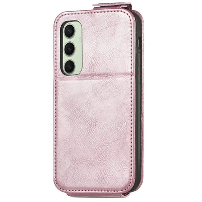 For Samsung Galaxy S24 FE Case Zipper Wallet Phone Leather Cover Vertical Flip Closing