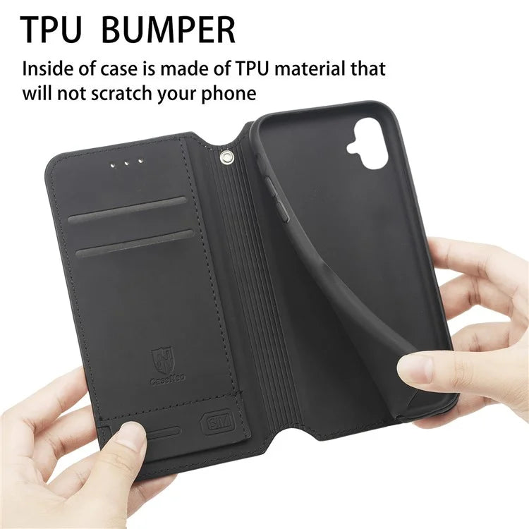 CASENEO 001 Series for Samsung Galaxy A06 Case RFID Blocking Wallet Leather Cover Pattern Print
