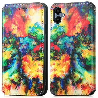 CASENEO 001 Series for Samsung Galaxy A06 Case RFID Blocking Wallet Leather Cover Pattern Print