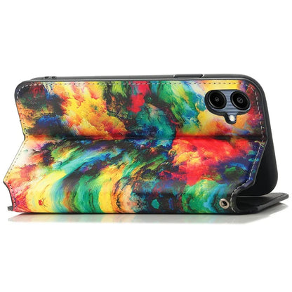 CASENEO 001 Series for Samsung Galaxy A06 Case RFID Blocking Wallet Leather Cover Pattern Print