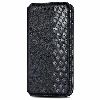 For Samsung Galaxy A06 Case Rhombus Imprint PU Leather Wallet Phone Cover